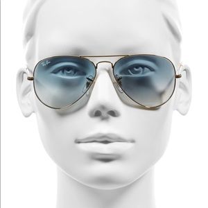 Ray-Ban gold blue gradient 58mm